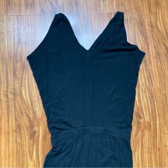 Vince Women's Black Tank V Neck Ponte Stretch Skinny Jumpsuit Size Medium Boho - Picture 4 of 16